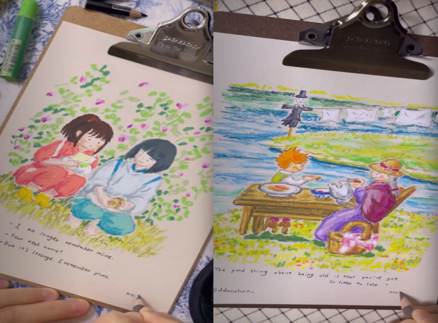 Drawing YouTube Lesson 7: How to Draw Ghibli's Spirited Away and Howl's Moving Castle with Jisu Sang (ASMR)