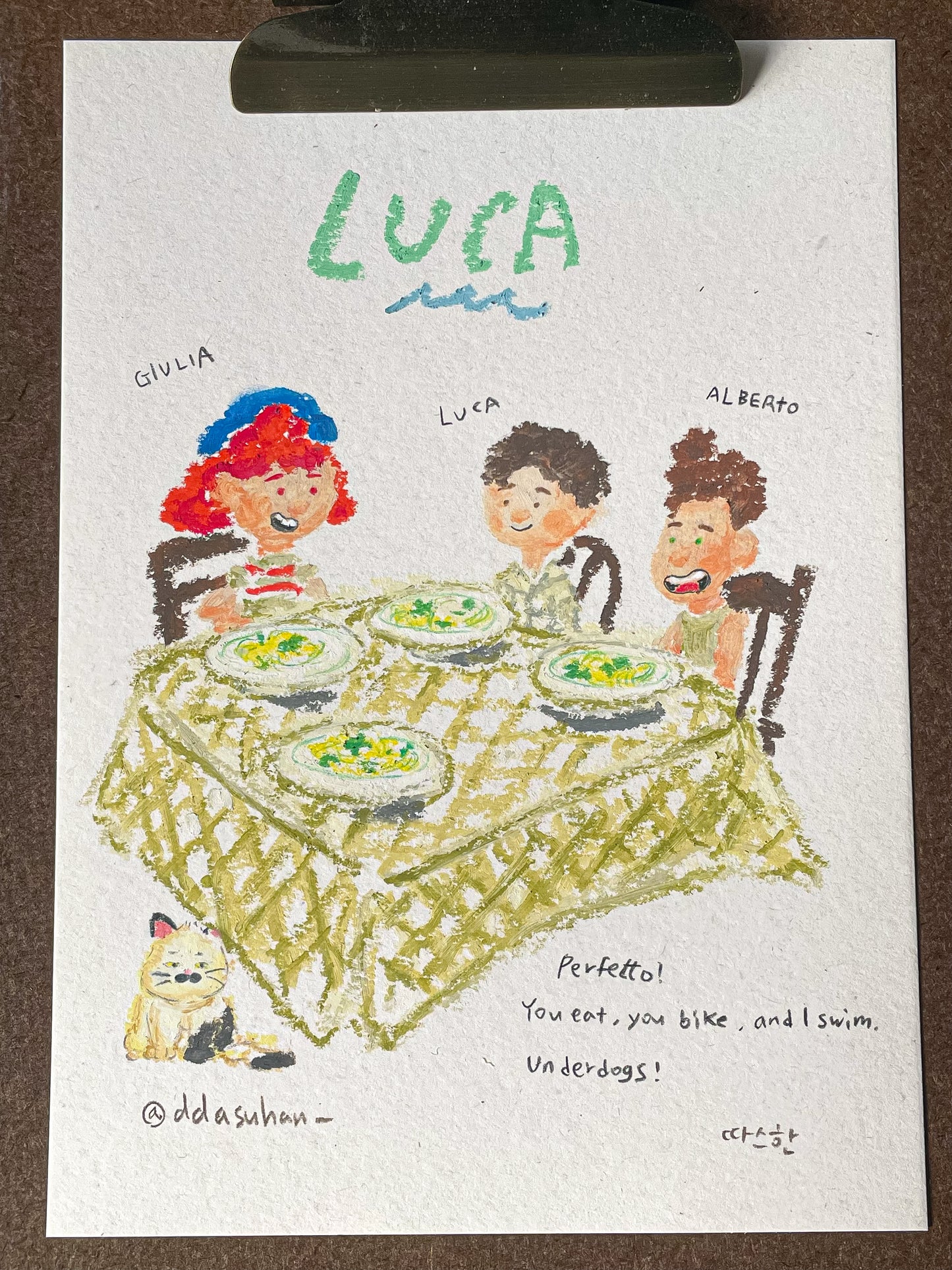 Luca with friends