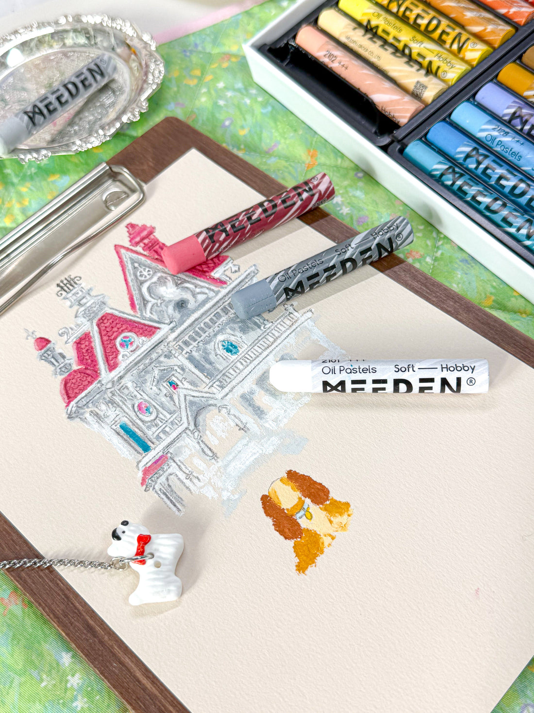 MEEDEN Korea 72 Color Oil Pastel Set Review: Drawing Disney's Lady and the Tramp & Toy Story