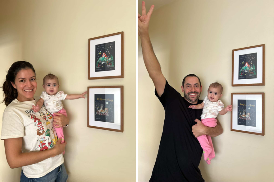 Lady and the Tramp & Little Mermaid (a5 size) move to Brazil to be with Julianna Prodo and her beautiful family.