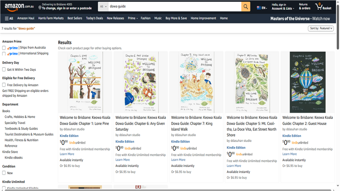 AVAILABLE ON AMAZON.COM - KEOWA KOALA WELCOME TO BRISBANE CHAPTERS 1, 2, 5, 6, 7