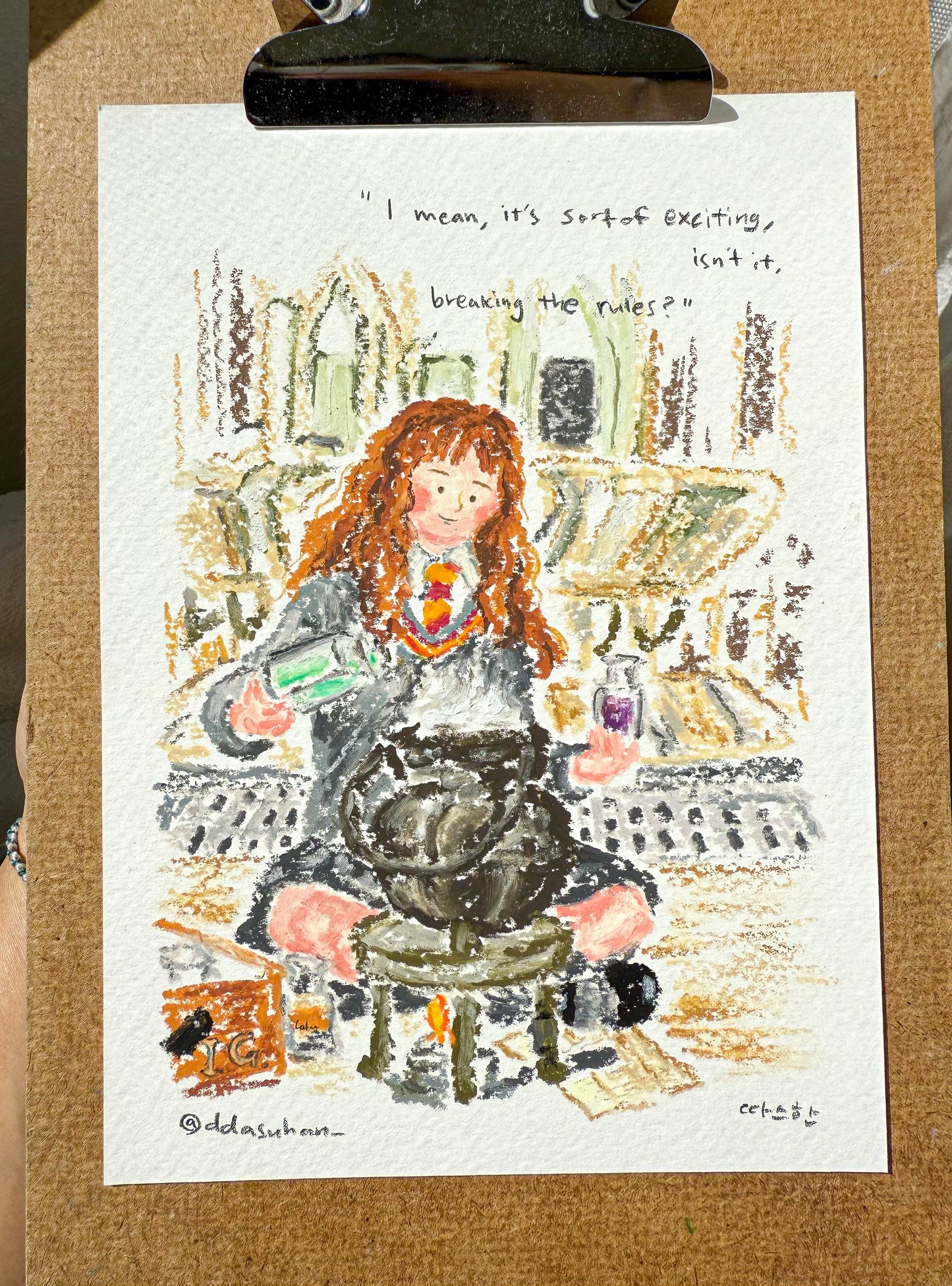 Hermione making the Polyjuice Potion