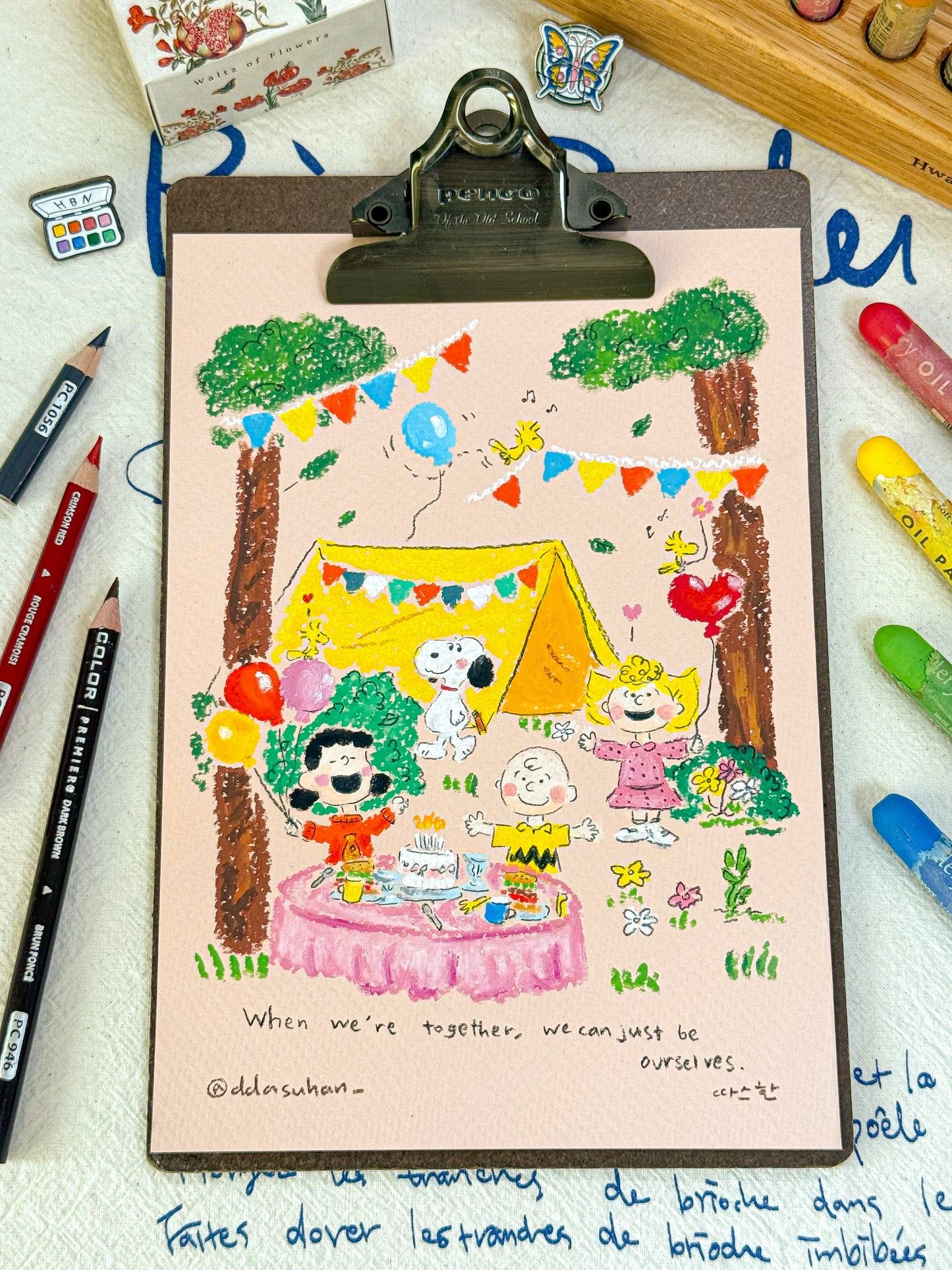 Peanuts camping time
