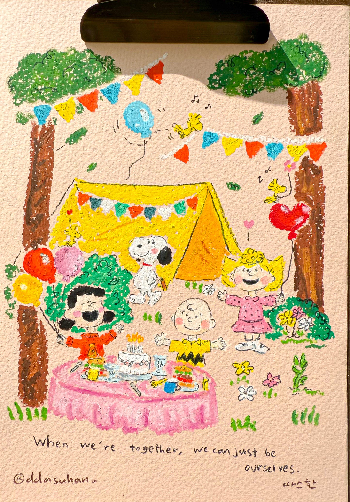 Peanuts camping time