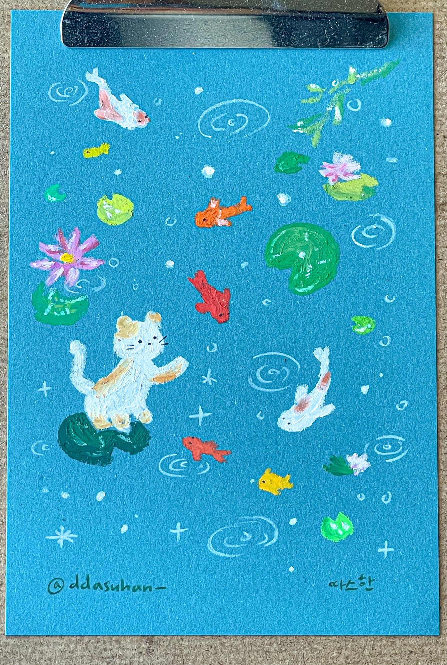 Cat with Gold Fish
