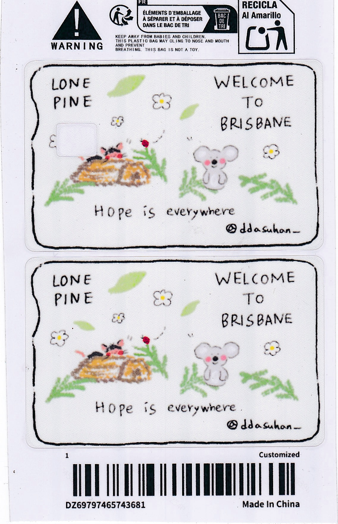 *Exclusive* to Lone Pine: Hope is Everywhere Keowa & Tasmanian Devil Card Skin