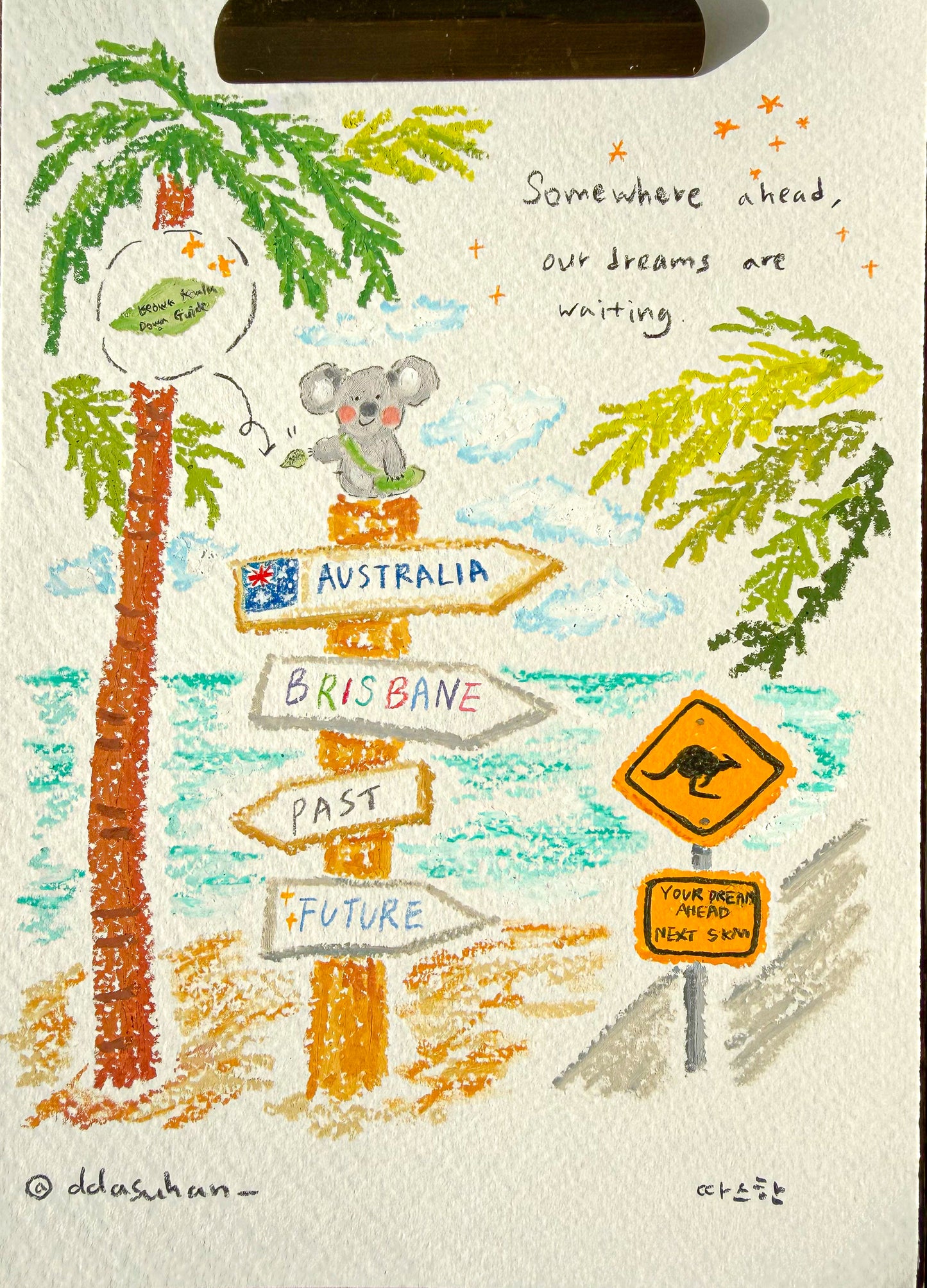 Keowa Koala let's go to Brisbane iPhone wallpaper