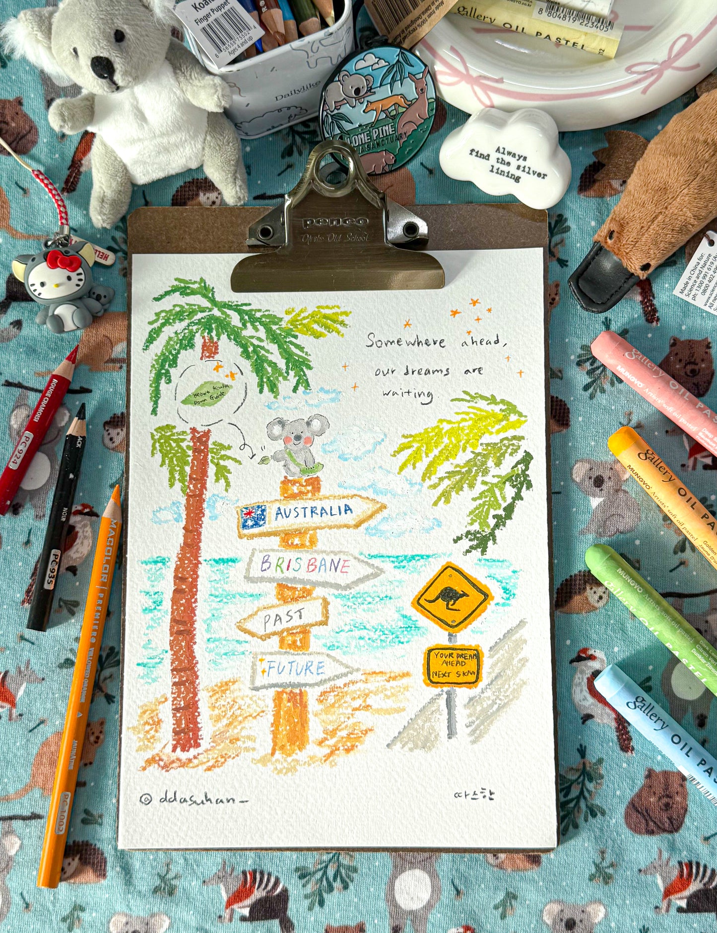 Keowa Koala let's go to Brisbane iPhone wallpaper