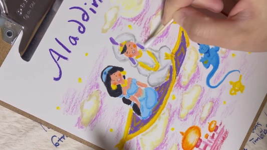 Drawing YouTube Lesson 18: Disney's Aladdin with Jisu Sang (ASMR)