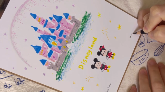 Drawing YouTube Lesson 21: Disneyland Disney Castle (ASMR)