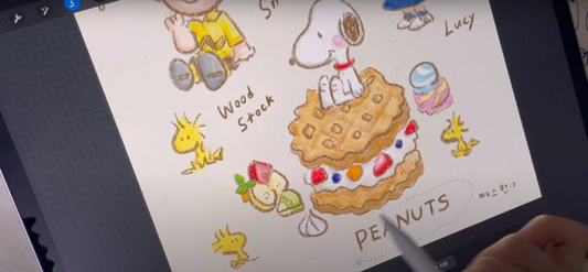Drawing Lesson 4: How to Peanuts on your ipad with Jisu Sang (ASMR)