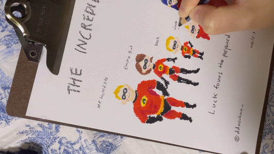 Drawing YouTube Lesson 13: The Incredibles with Jisu Sang (ASMR)